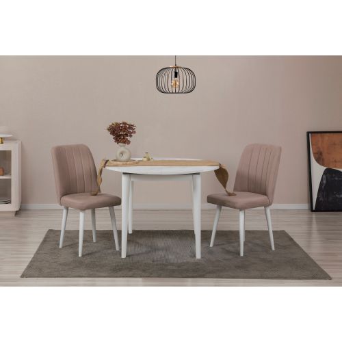 Vina 0900 - White, Stone White
Stone Extendable Dining Table & Chairs Set (3 Pieces) slika 1