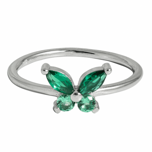 J&B Jewellery 925 Srebrni Prsten 0000095-Green slika 1