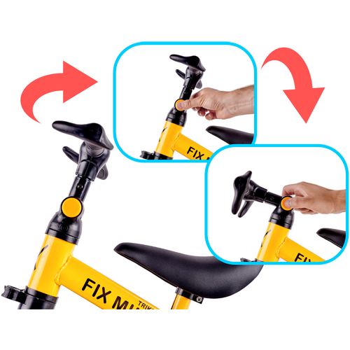 Trike Fix mini 3u1 tricikl s pedalama žuti slika 6