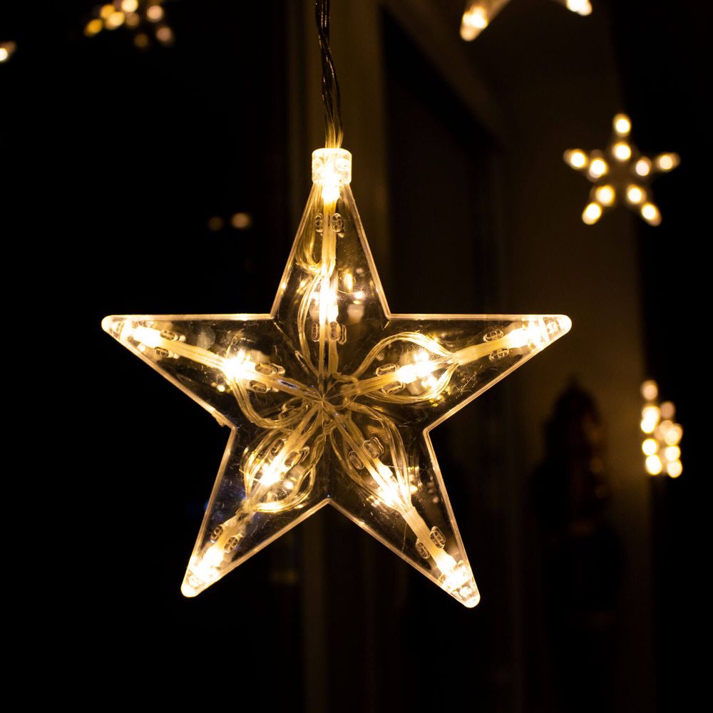 Zvjezdana zavjesa 70 LED dioda toplo bijela slika 2