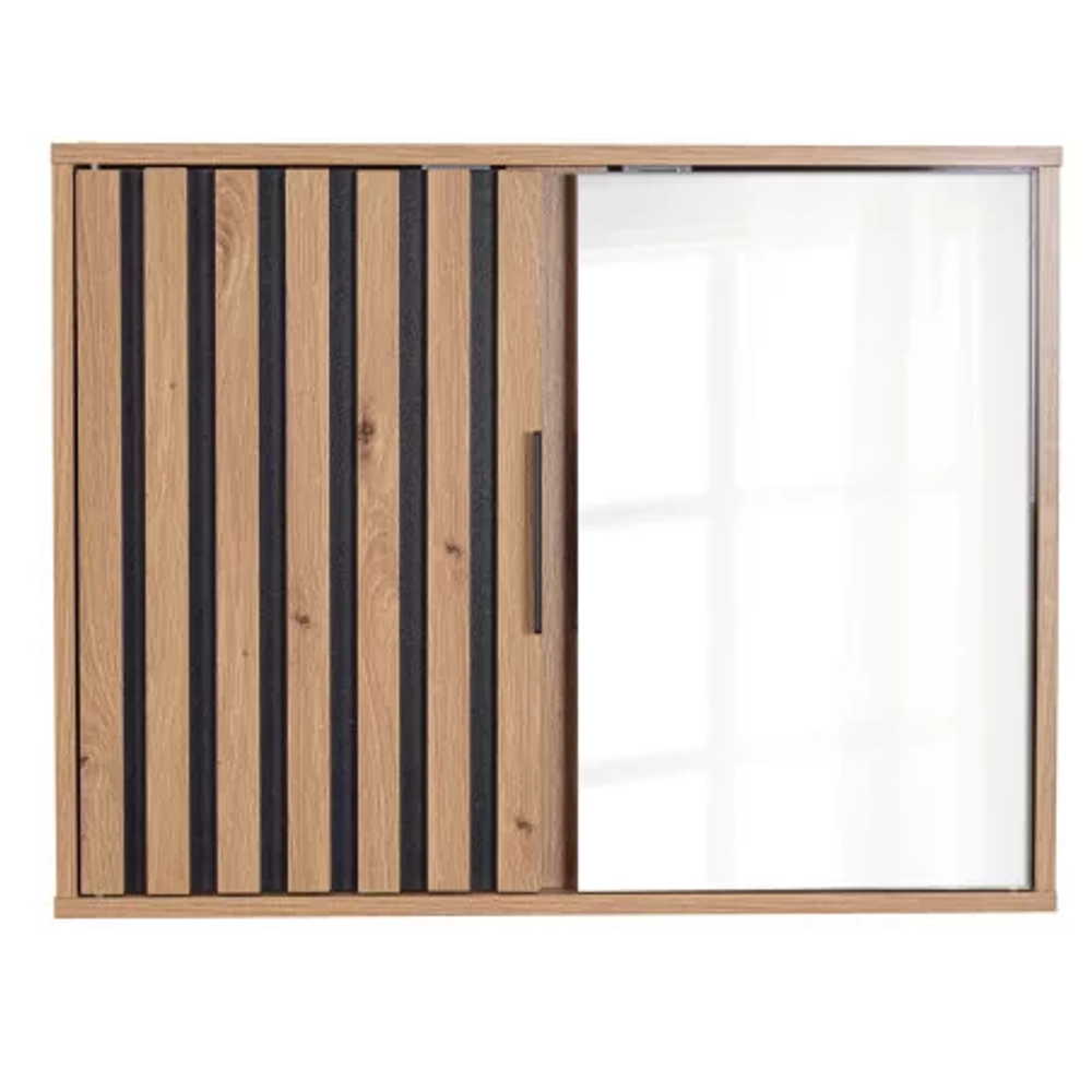 Tendance kupaonski ormarić sa vratima i ogledalom 54x60x16 cm.- Karma smeđa slika 3