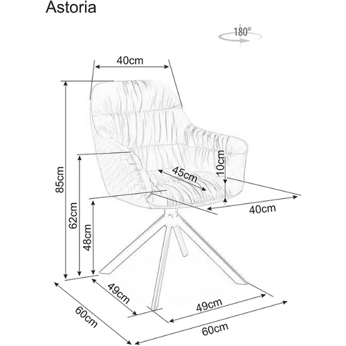 Stolica ASTORIA II - Baršun slika 6