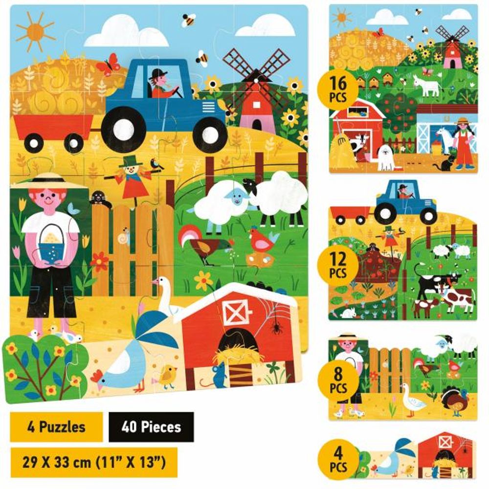 HEADU Slagalica Play Rama Puzzle The Farm slika 2