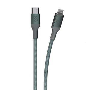 SCOSCHE, Strikeline heavy-duty kabel USB-C na lightning, 1.2m, sivi