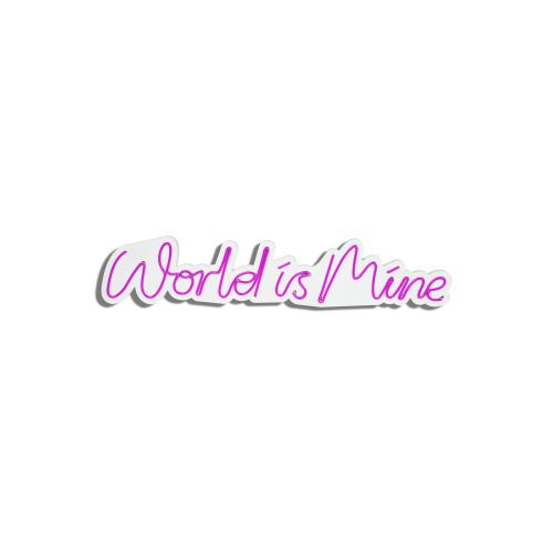 Wallity Ukrasna plastična LED rasvjeta, World is Mine - Pink slika 4