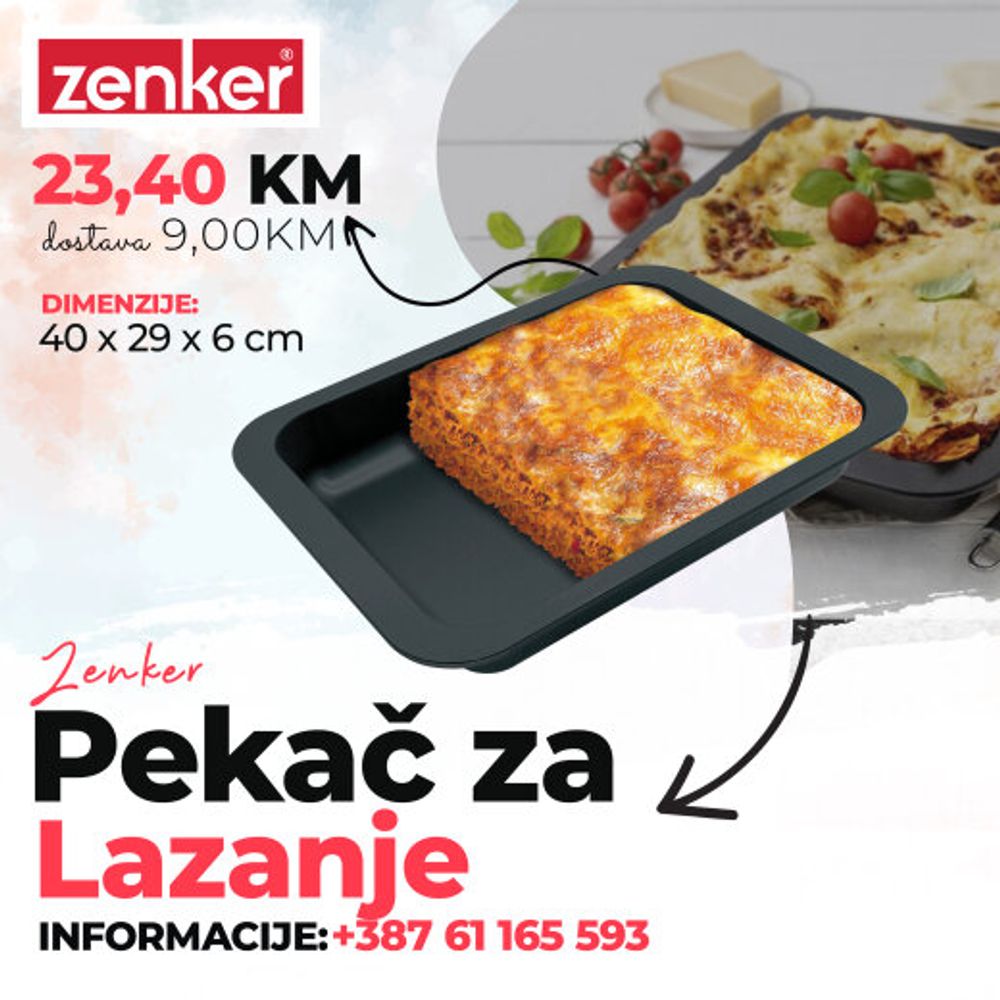 Pekac za lazanje 40x29x6cm ZENER slika 1