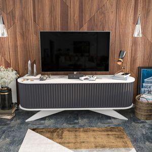 TV stalak Stor - Anthracite i Bijela