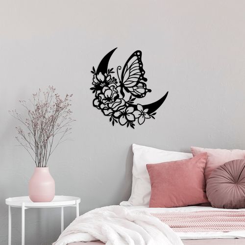 Wallity Metalna zidna dekoracija, Butterfly And Flower 2 slika 3
