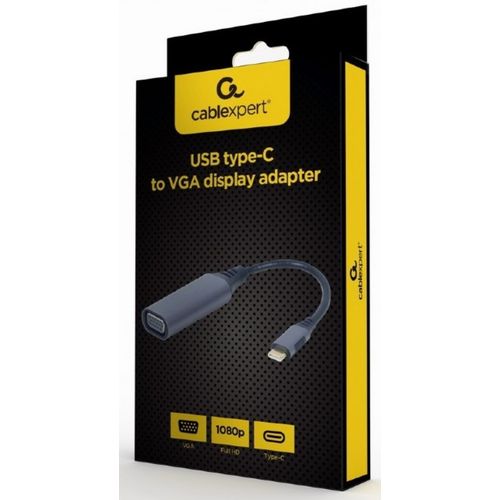 A-USB3C-VGA-01 Gembird USB Type-C to VGA display adapter, space grey slika 3