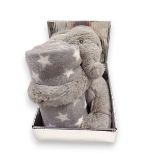 BBO Set Igračka + Ćebence (B230142) – Elephant Grey 100x75cm