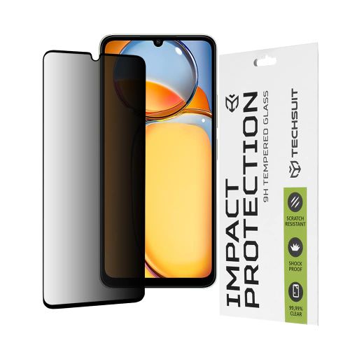 Techsuit – 111D kaljeno Privacy Full Glue staklo za Xiaomi Redmi 13C 4G / 13C 5G / Poco C65 / Poco M6 slika 1