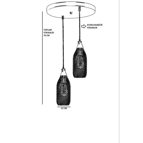 Luster Rio 8714-2 u crnoj boji slika 3