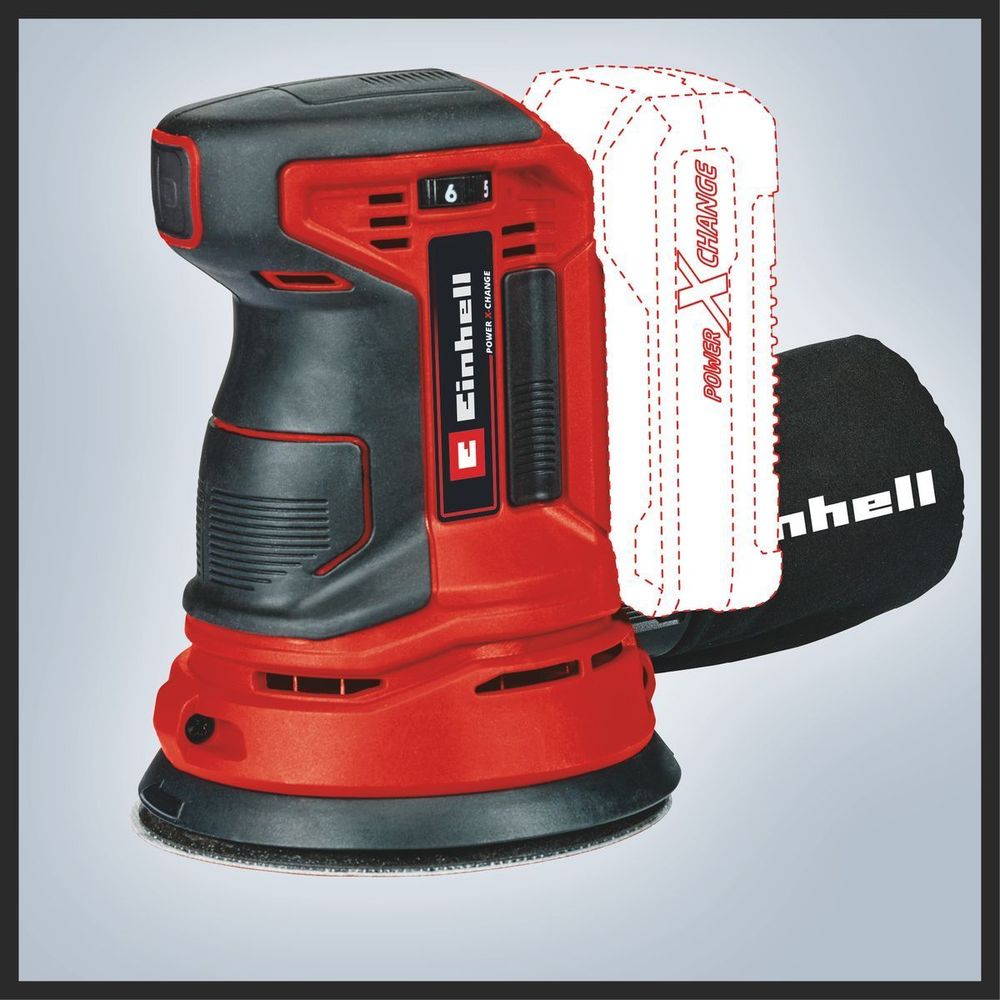 Einhell Akumulatorska ekscentrična brusilica TE-RS 18 Li - Solo + Baterija 4 Ah 18V i punjač slika 12