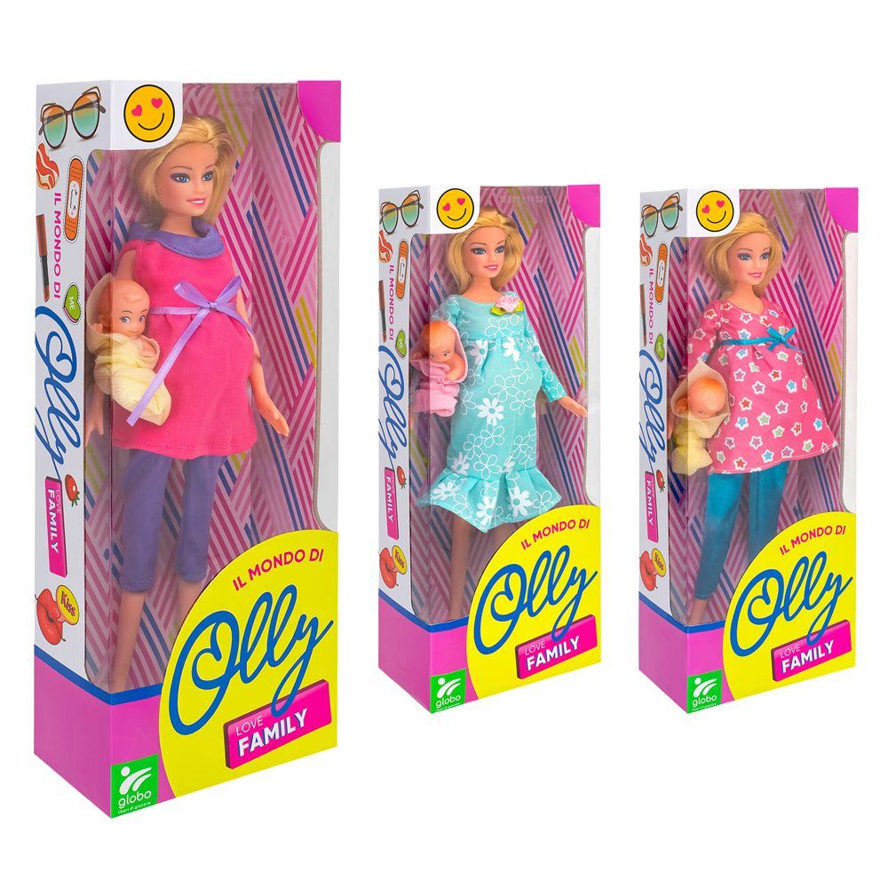 GLOBO Olly Lutka sa bebom 30cm, Sorto slika 5