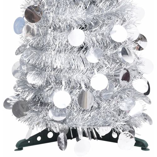 Prigodno umjetno božićno drvce srebrno 120 cm PET slika 3