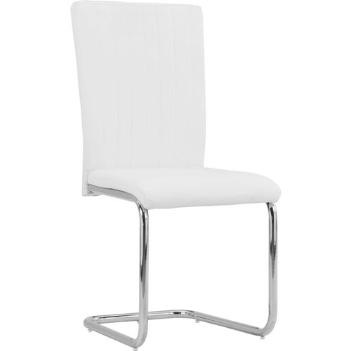 Konzolne blagovaonske stolice od umjetne kože 6 kom bijele slika 23