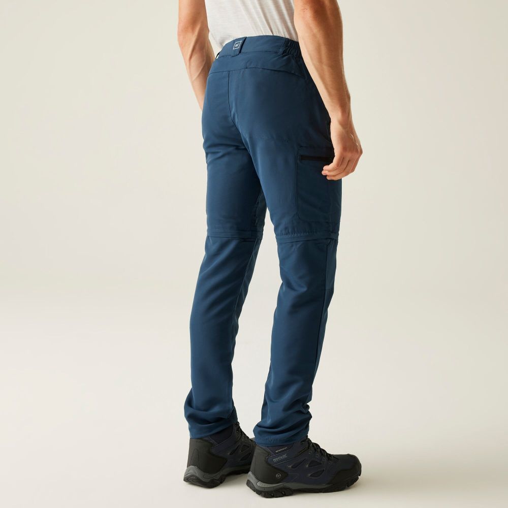 Regatta Muške hlače Leesville III S Zip Off Moonlight Denim slika 3