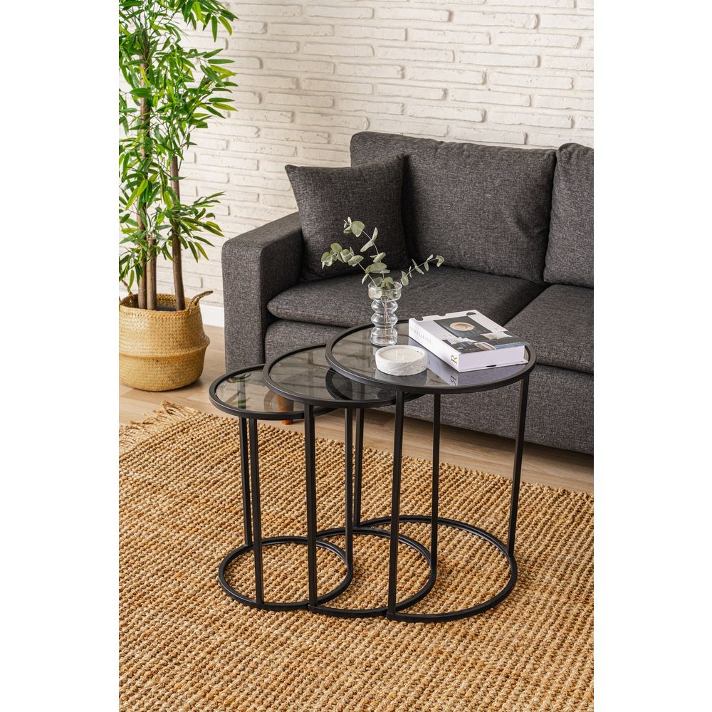 Alya - Crni Nesting Sto (3 Komada) slika 2