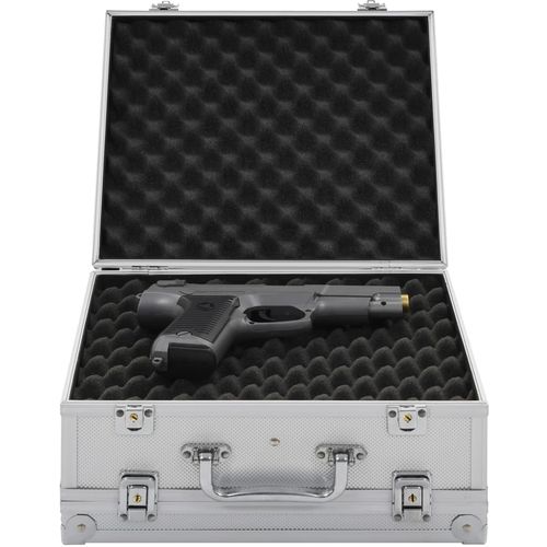 Kutija za oružje aluminijska ABS srebrna slika 1