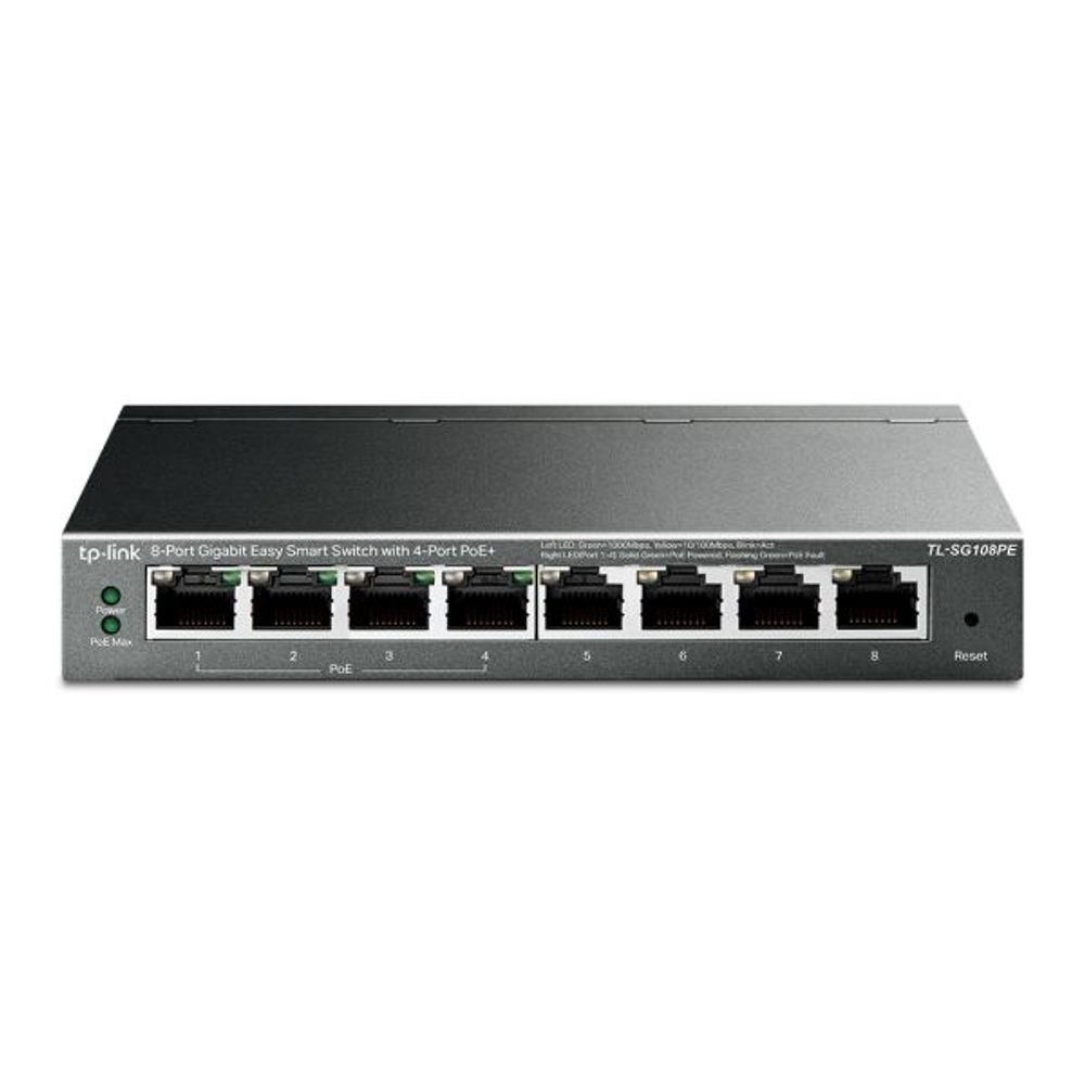 TP-Link TL-SG108PE, PoE 8-port GbE switch, metalno TL-SG108PE slika 2