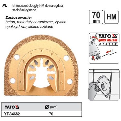 Yato okrugli brzeszczot za višenamjenski alat HM slika 1
