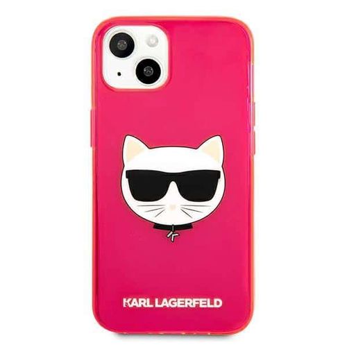 Karl Lagerfeld originalna maska za iPhone 13 mini Glitter Choupette Fluo slika 3