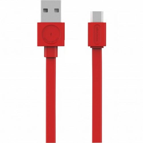 ALLOCACOC Flat USB kabl USB-C, duž.1,5m, crveni 10453RD/USBCBC slika 1