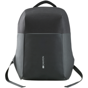 CANYON BP-9 Anti-theft backpack for 15.6'' laptop, material 900D glued polyester and 600D polyester, black, USB cable length0.6M, 400x210x480mm, 1kg,capacity 20L