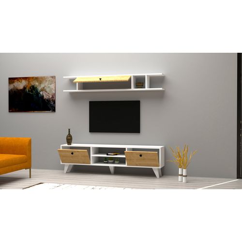 Woody Fashion TV jedinica, Italo - White, Pine slika 2