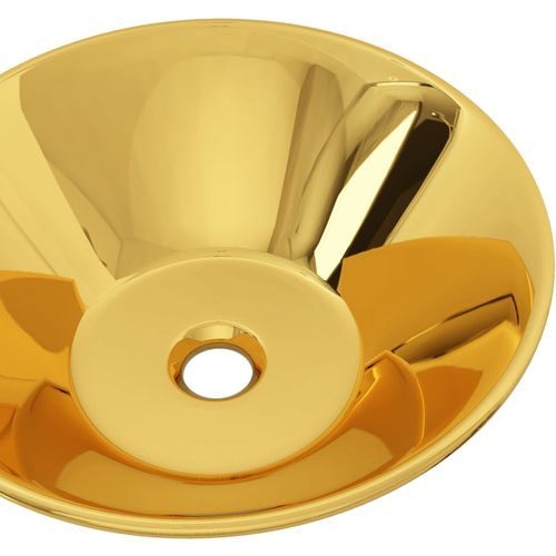 Umivaonik 42 x 14 cm keramički zlatni slika 30