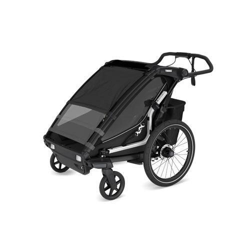 Thule Chariot Sport 2 double multifunkcionalna sportska prikolica za bicikl - 2 djece, crna slika 2