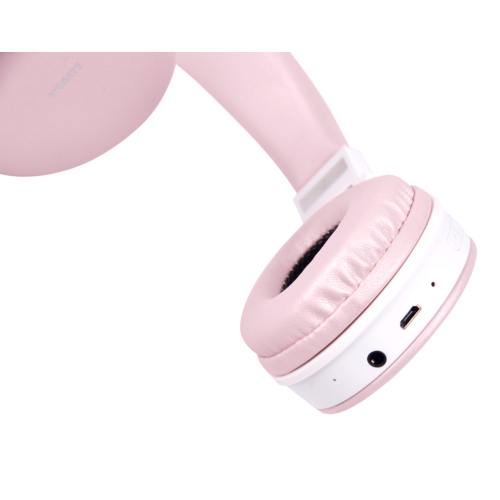 STREETZ Slušalice BT200 Naglavne Sklopive Bluetooth, 3.5 mm utor, ROZA slika 4