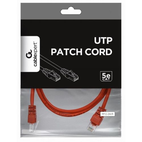 PP12-2M/R Gembird Mrezni kabl, CAT5e UTP Patch cord 2m red A slika 3