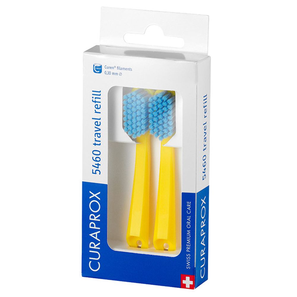 Curaprox Nastavak CS 5460 Ultra Soft 2kom - Nastavak za četkicu putnog seta, Žuti slika 2