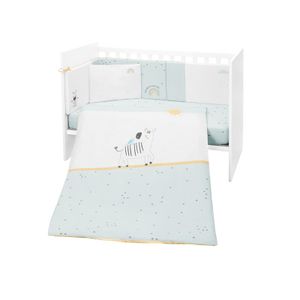 Kikka Boo Set posteljine sa ogradicom Stripy Friends 60x120cm, 6 kom