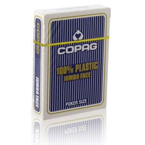 COPAG karte za poker 100% plastika jumbo index, plave