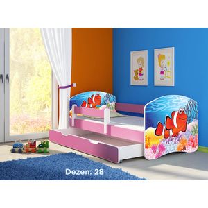 Deciji krevet ACMA II 160x80 F + dusek 6 cm PINK28