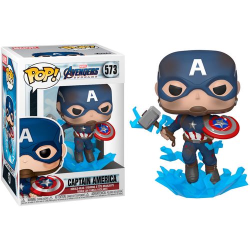 POP figure Marvel Avengers Endgame Captain America with Broken Shield & Mjolnir slika 1