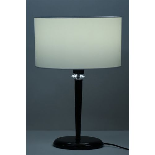 Maya Siyah Masa Lambası Beyaz Abajurlu White Table Lamp slika 2