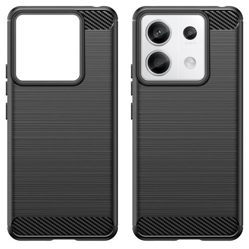 Techsuit Carbon Silicone maska za Xiaomi Redmi Note 13 Pro 5G / Poco X6  – crna slika 3