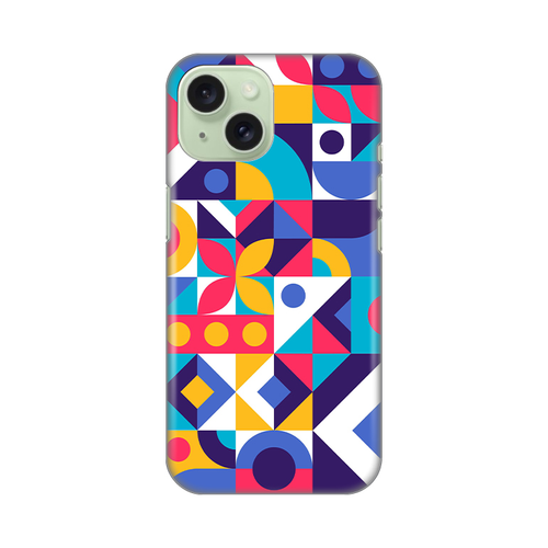 Torbica Silikonska Print Skin za iPhone 15 6.1 Colorful Mosaic slika 1