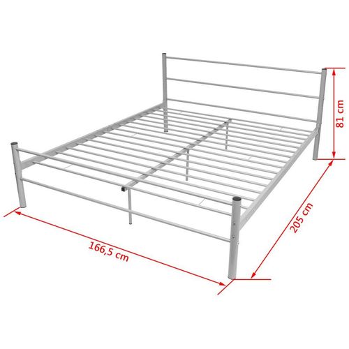 Krevet s madracem metalni sivi 160 x 200 cm slika 1