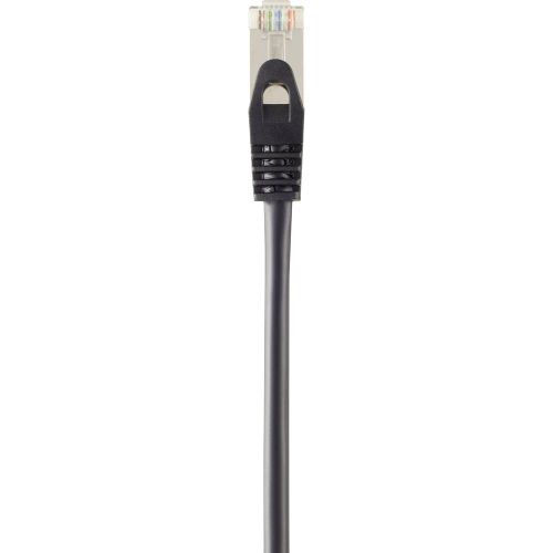 Renkforce  RF-4394130  RJ45  mrežni kabel, Patch kabel  cat 5e  F/UTP  3.00 m  crna  produžetak  sa zaštitom za nosić, pozlaćeni kontakti  1 St. slika 3