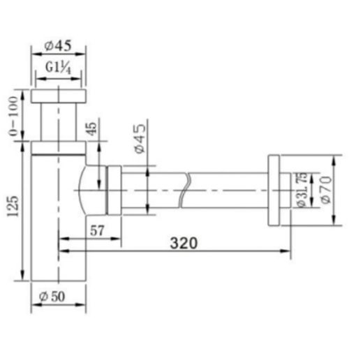 Metalni sifon LF 9005 slika 2