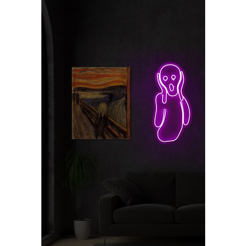 Wallity Ukrasna plastična LED rasvjeta, Scream - Pink slika 1