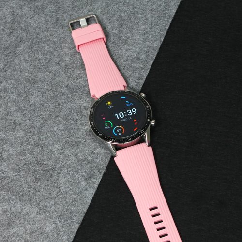 Narukvica relief za smart watch 22mm roze slika 1