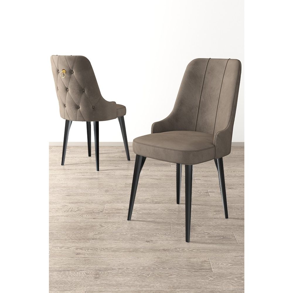 Newa - Cappuccino, Crni Set Stolica (2 Komada) slika 1