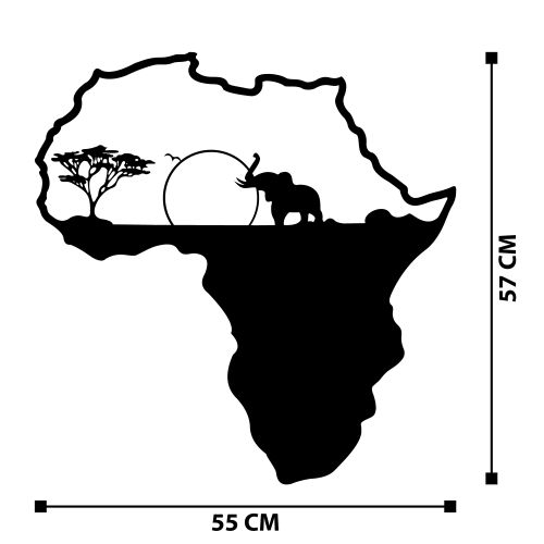 Wallity Metalna zidna dekoracija African 1 slika 7