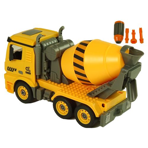 Kamion mikser na daljinsko upravljanje Concrete Mixer R/C 2.4GHz sa alatom - žuti slika 4