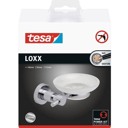 tesa LOXX 40282-00000-00 posuda za sapun  krom (sjajan) boja, bijela (satinirana) slika 4